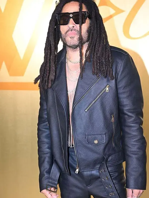Leny Kravitz Black Leather Jacket