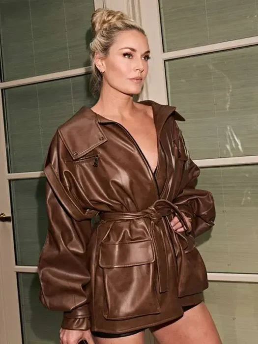 Lindsey Vonn F1 World Premiere Brown Jacket