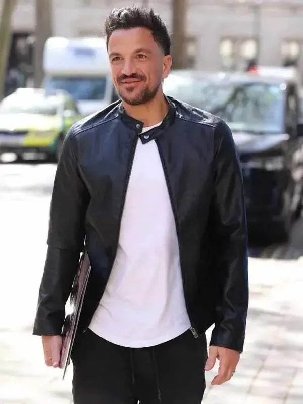 London Heart 90’s Peter Andre Leather Black Jacket