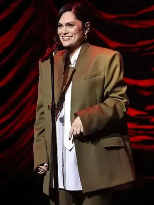 London Palladium Jessie J Oversized Olive Green Blazer