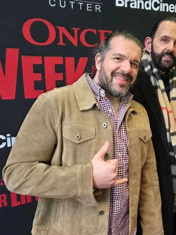 Manoli Ioannidis Once a Week for Life Suede Leather Jacket