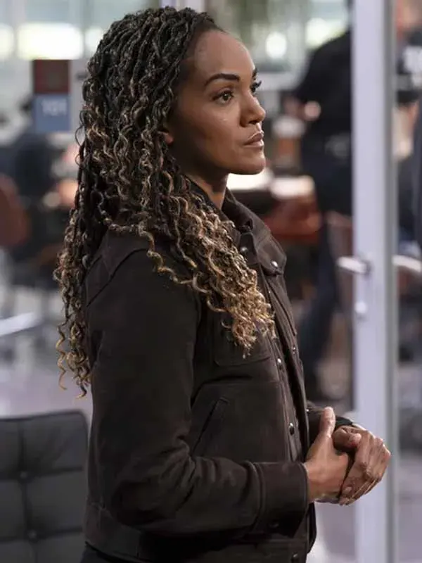 Mekia Cox The Rookie Brown Suede Jacket