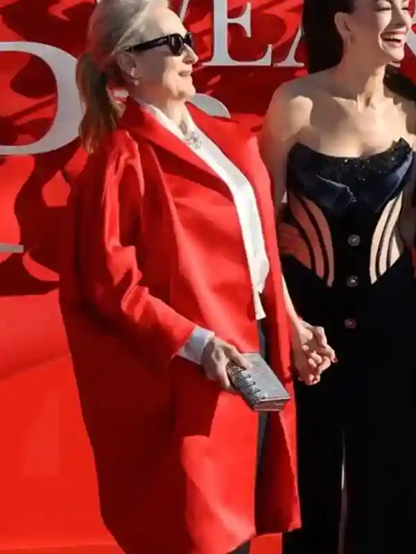 Meryl Streep European Premiere Red Coat