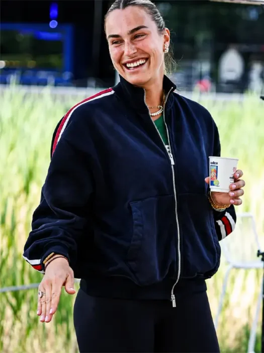 Mutua Madrid Open Aryna Sabalenka Track Blue Jacket