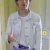 One Piece Monkey D. Luffy White Denim Jacket