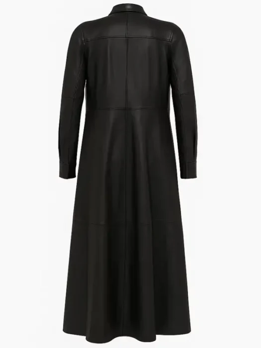 Paris Fashion Week Liv Tyler Black Leather Coat Back