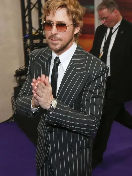 Project Hail Mary Premiere Ryan Gosling Pinstripe Suit
