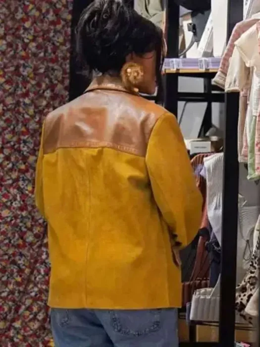 Rihanna Miu Miu Suede Jacket Back