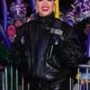 Rita Ora NYC Black Leather Jacket