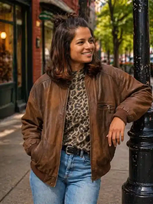 Sort Your Life Out S06 Dilly Carter Leather Bomber Jacket