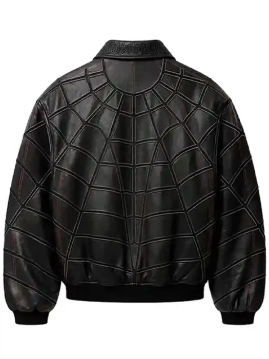 Spider-Man Zendaya Leather Jacket Back