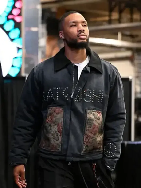 Spurs Vs Trail Blazers Game Two 2026 Damian Lillard Blue Jacket