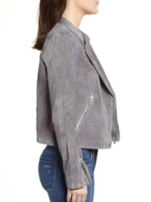 Supergirl Nicole Maines Suede Jacket Side look