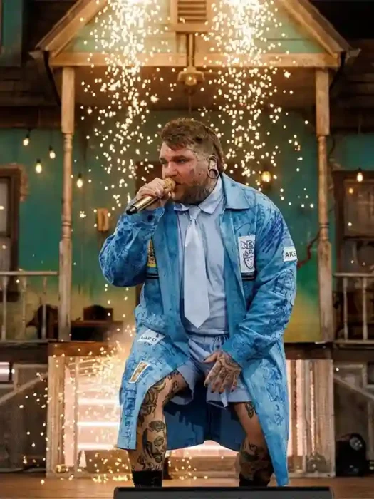 Teddy Swims 2026 Coachella Blue Coat