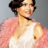 The Drama Zendaya Fur Pink Coat