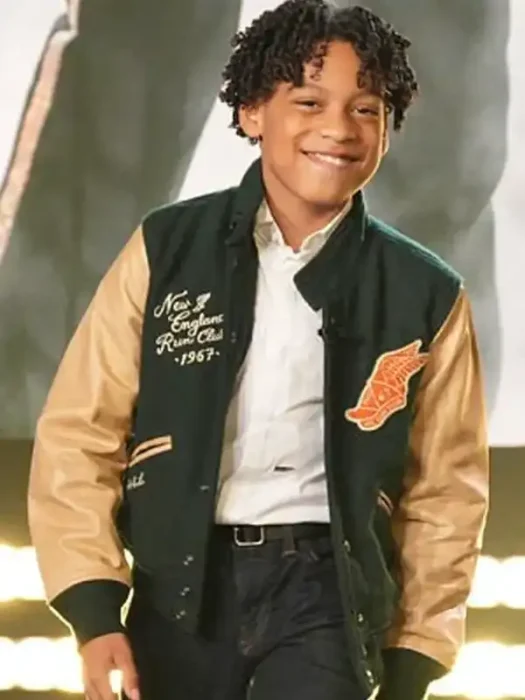 The Jennifer Hudson Show Juliano Krue Valdi Green Varsity Jacket