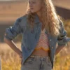 The Madison Bridgett Reese Floral Denim Blue Jacket