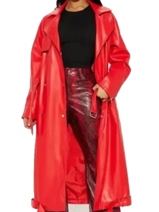 The Voice S29 Alexia Jayy Red Trench Coat