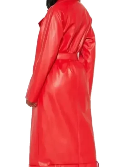 The Voice S29 Alexia Jayy Red Trench Coat Back