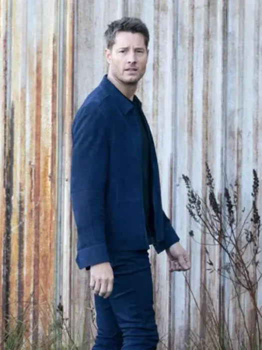 Tracker S03 Justin Hartley Blue Suede Jacket
