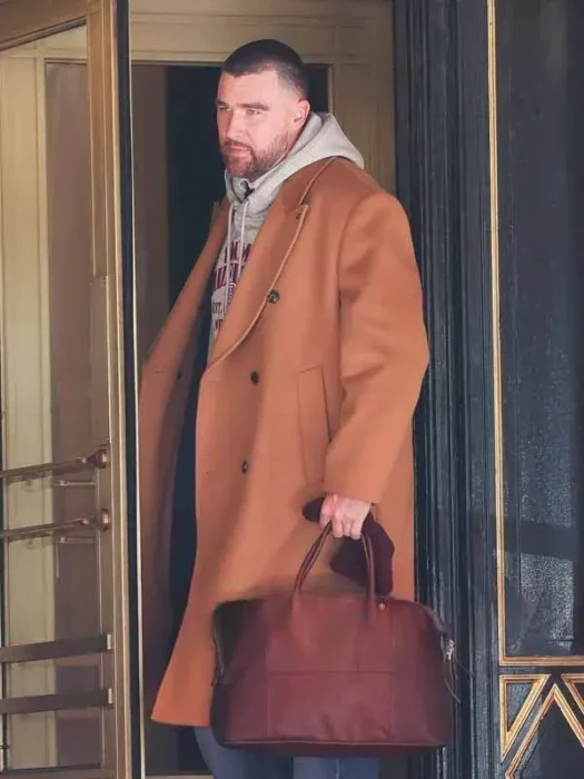 Travis Kelce NYC Brown Trench Coat