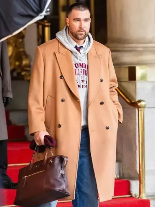 Travis Kelce NYC Trench Brown Coat