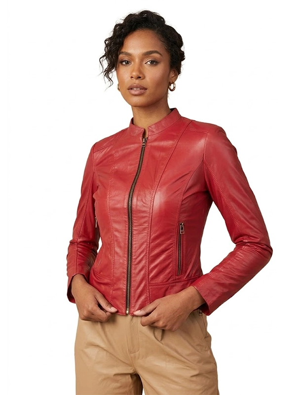 Womens_Stylish_Red_Leather_Biker_Jacket