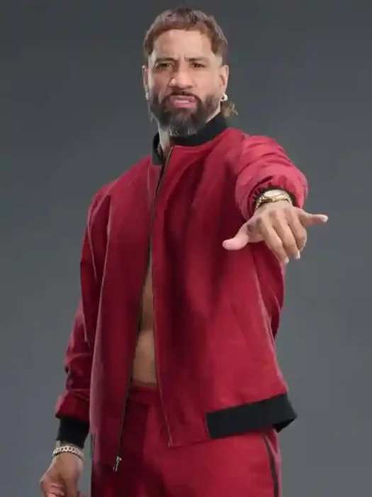 WrestleMania 42 Jey Uso Bomber Red Jacket