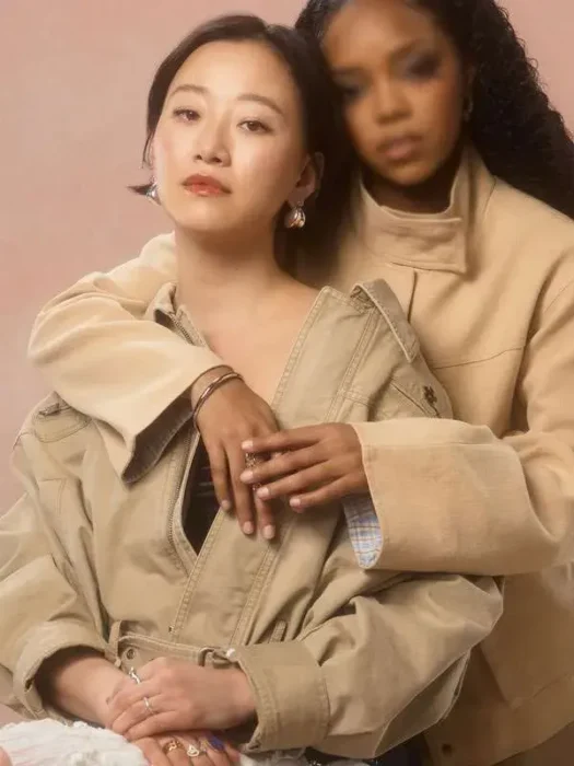 XO Kitty Anna Cathcart Beige Cropped Jacket