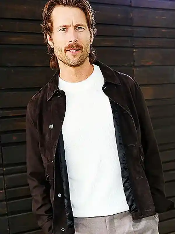 2026 Deadline Contenders Glen Powell Suede Jacket