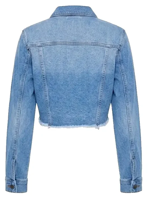 All The While Stretch Denim Jacket - Light Wash Back