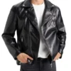American Polo Collar Biker Leather Jacket