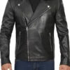 Asymmetrical Biker Leather Jacket