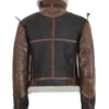 B3 Shearling Katie McGrath Aviator Leather Jacket
