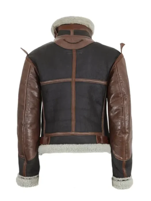 B3 Shearling Katie McGrath Aviator Leather Jacket