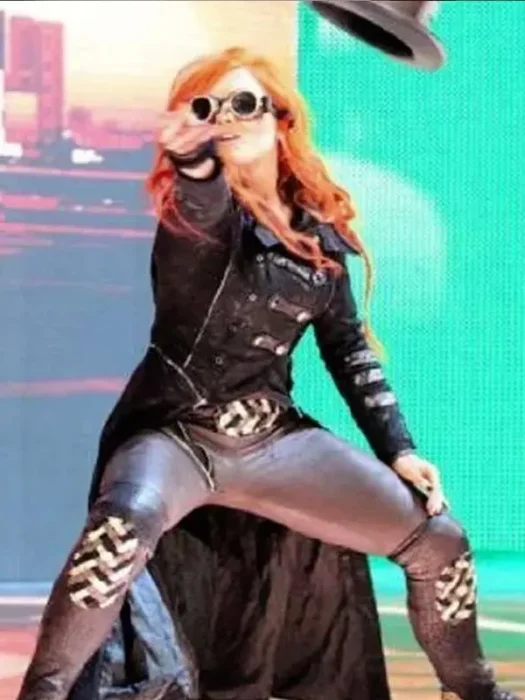 Becky Lynch Black Leather Coat