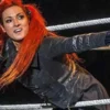 Becky Lynch Black Leather Trench Coat