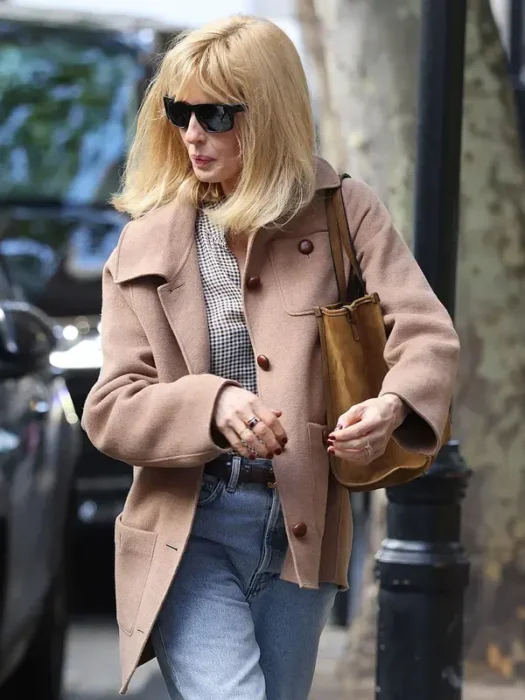 Beth Dutton TV Series Dutton Ranch 2026 Kelly Reilly Light Brown Wool Coat