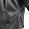 Black Leather Motorcycle Jacket For Mens