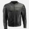 Black Leather Motorcycle Jacket Men’s