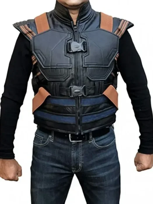 Black Panther Michael B Jordan Leather Vest