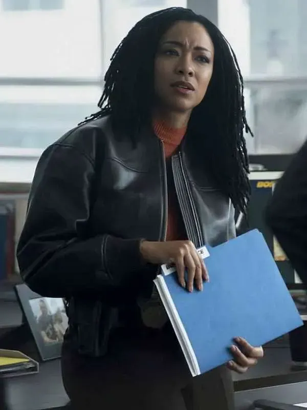 Boston Blue Lena Silver Black Leather Jacket