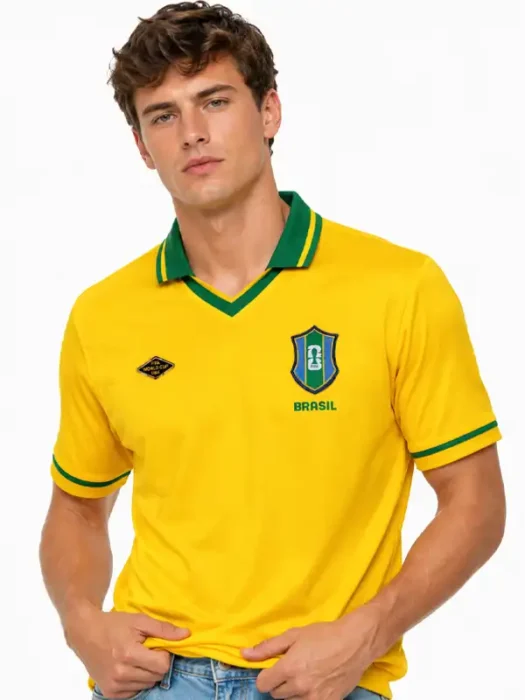 Brasil Men Yellow Soccer Jersey