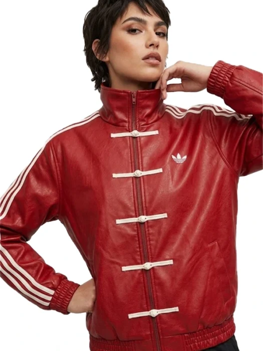 CNY Leather Jacket Red