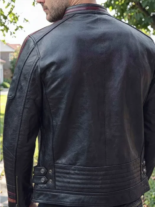 Cafe Racer Retro 3 Leather Jacket
