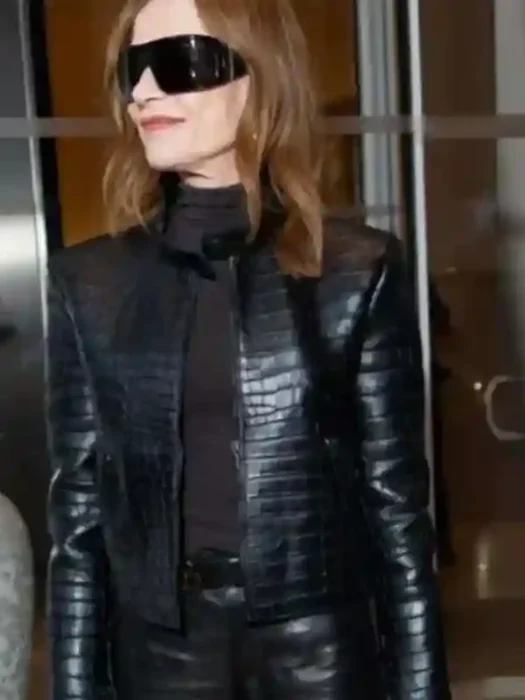 Cannes Film Festival Isabelle Huppert Leather Jacket