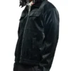 Cropped Coated Padded Bomber Jacket