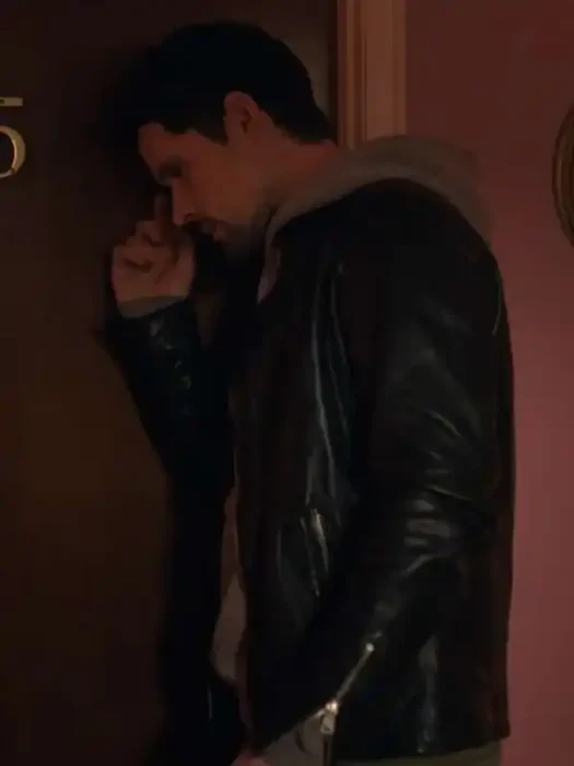 Dan Brady Virgin River S06 Black Leather Jacket Back