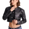 Danger Zone Faux Leather Moto Jacket