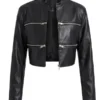 Danger Zone Faux Leather Moto Jacket - Black